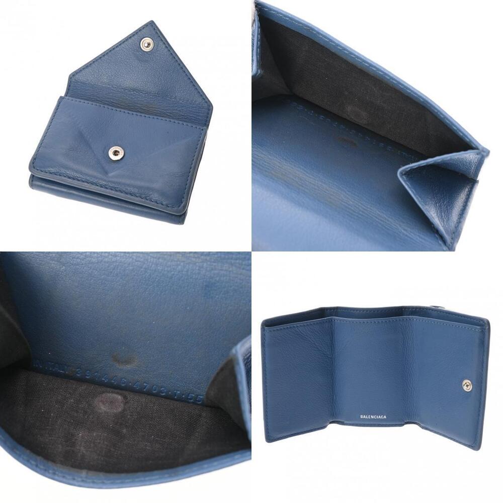 Balenciaga fold Wallet Blue Paper Tri Calfskin - Picture 11 of 12